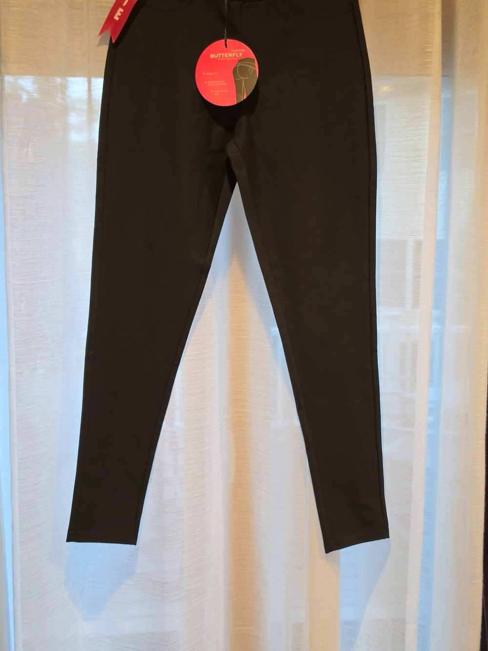 Butterfly Black Ponte Leggings - Smoothing High-Rise Legging - Picture 2 of 3